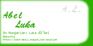 abel luka business card